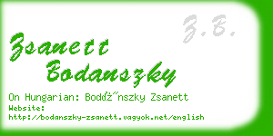 zsanett bodanszky business card